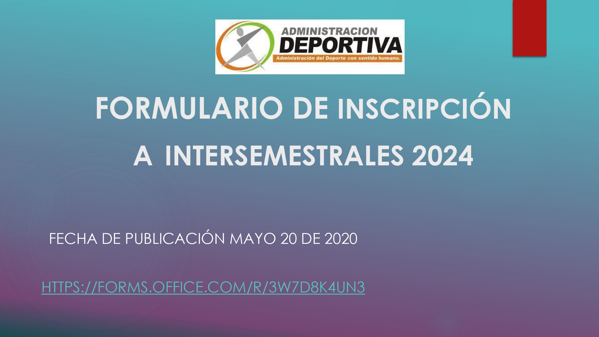  Inscripción Intersemestrales